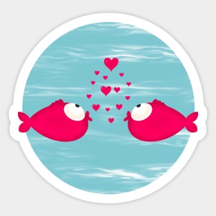 Kiss fish Sticker